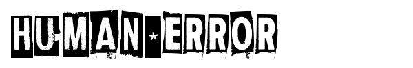 Human Error font preview